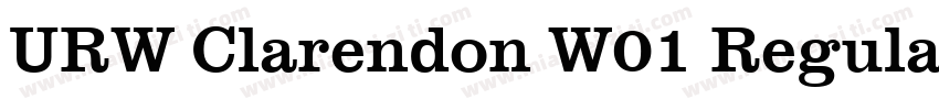 URW Clarendon W01 Regular字体转换
